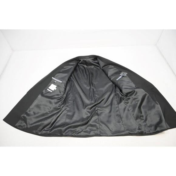 TopMan Suit Jacket Double Breasted Black Slim Fit Mens Size 44 R - Picture 9 of 11